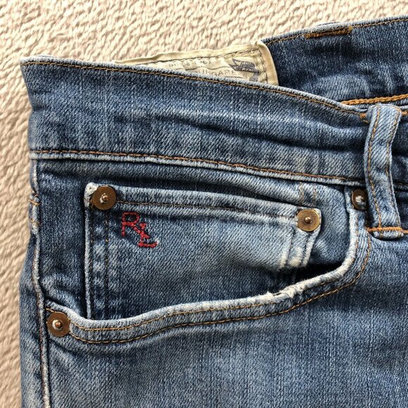 Polo Ralph Lauren Mens Jeans Size 38x32 Straight Classic Blue Denim Y2K - Picture 10 of 16